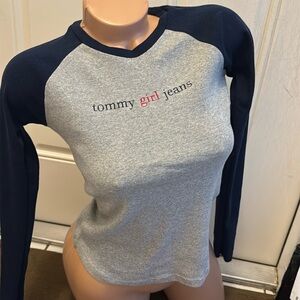 Y2K tommy girl jeans top tee size M medium